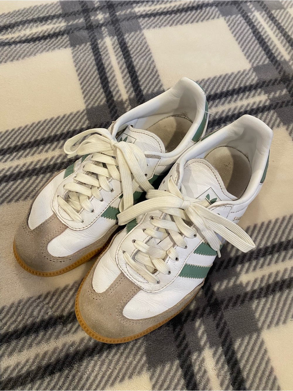 adidas White and Green Womens Sneakers